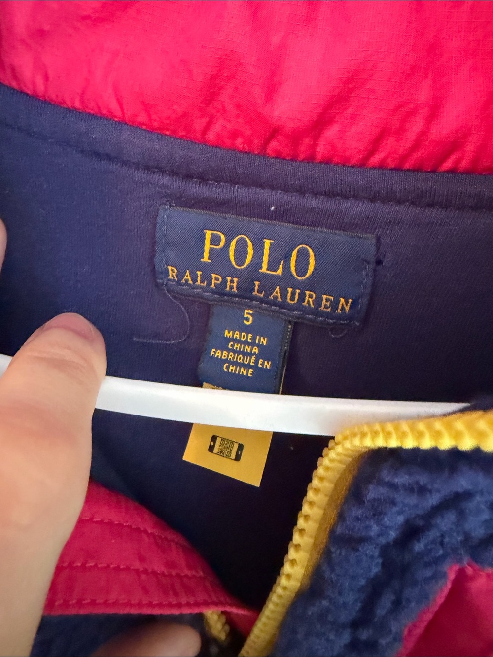 Polo Ralph Lauren Navy Sherpa Zip Up Jacket - Picture 2 of 3